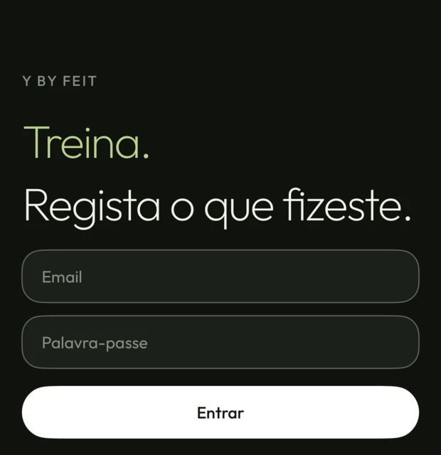 The Y sign-in screen, on an iPhone